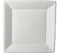 Assiette en carton PAPSTAR "pure" carrée 225 x 225 x 18 mm blanc 50 pièces