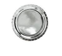 Unbekannt Lot de 6 Assiettes en Carton Rondes argentées Brillantes 23 cm