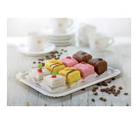 Assiette en carton 'pure' rectangulaire, blanc