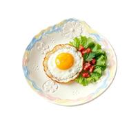 Assiette en céramique à peindre soi-même Dessin et création pixel art sur