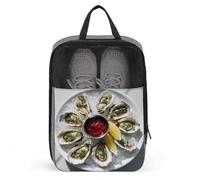 Assiette en céramique blanche remplie d'huîtres fraîches sac à chaussures pour voyage usage quotidien sac de rangement anti-poussière sac à chaussures de golf