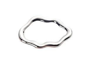 Assiette en céramique simple blanche/argentée for la maison, dessert, bijoux, rangement, nuage Pour colliers et bracelets(Silvering)