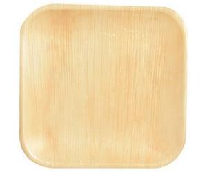 Assiette en feuille de palme 'pure', carré
