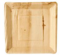 Assiette en feuille de palmier 25 x 25 x 2,5 cm 25 pièces