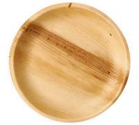 Assiette en feuille de palmier, ronde, 23 x 2,5 cm, 25 pièces.