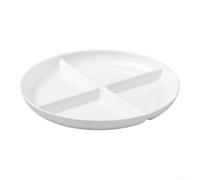 Assiette en mélamine divisée de 24,5 cm - Légère et robuste | Mélamine incassable, 4 compartiments séparés, empêche le mélange de goûts, idéal pour les collations