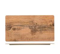 Assiette En Mélamine Rectangulaire Décor Bois 17,5x32,5 H&H