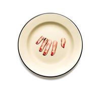 Assiette en métal émaillé « Toiletpaper» Ø 26 cm - Doigt