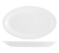 Assiette En Porcelaine Roma Blanche Ovale 36 Cm Saturnia