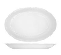 Assiette En Porcelaine Salzburg Blanche Ovale 35 Ci Seltmann