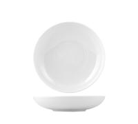 Assiette En Porcelaine Séville Blanche Fond 22 Cm