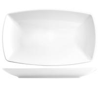 Assiette En Porcelaine Tokio Blanche Rectangulaire 36x21 Saturnia