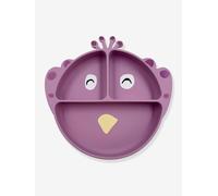 Assiette en silicone avec compartiments Animal mauve TU