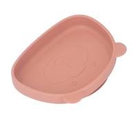 Assiette en Silicone Portable pour bébé, Plaque D'aspiration en Silicone en Forme de Panda Mignon pour Nourrissons (Orange)