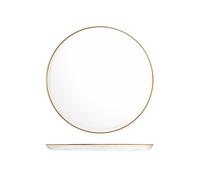 Assiette En Verre Lisse Avec Bord Doré, Versailles, 33Cm