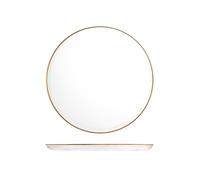 Assiette En Verre Lisse Avec Bord Doré, Versailles, 33Cm