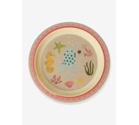 Assiette enfant en mélamine CORAL OCEAN rice beige TU