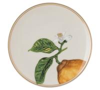 Assiette Idyllia, Porcelaine, Motif imprimé cristal, citron, Beige OS