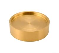 Assiette isotherme en acier inoxydable 304 avec matériau épais conçue pour servir des sashimis, des sushis, du poisson cru et des fruits de mer (doré, 24 cm)