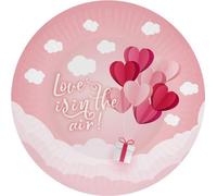 Assiette jetable Amour, multicolore, unique