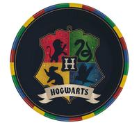 Amscan Assiettes rondes en papier Harry Potter Poudlard 23 cm Lot de 8 Multicolore
