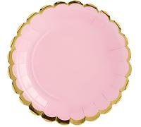 Assiette Jetable - Basic - Rose - Kit de 6 - Ambiance Chic - Décor Pastel