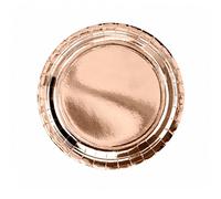 Assiette jetable en carton - SKYLANTERN - Lot de 6 - 23 cm - Rose gold - Vaisselle élégante