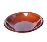 KADAX Assiette plate "Olympia", Assiette en terre cuite avec couche de céramique, Assiette de service, Assiette plate, Marron, 23 cm, 4 pièces