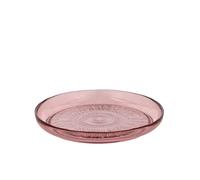 Assiette Kusintha en verre Rose Bitz