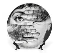 Assiette Lina Cavalieri, Assiette Décorative Murale, Décoration Murale Mysterious Face Plate, Y Compris Support Et Crochet À Ressort Spécial,style-20,8inch