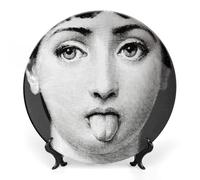 Assiette Lina Cavalieri, Assiette Décorative Murale, Décoration Murale Mysterious Face Plate, Y Compris Support Et Crochet À Ressort Spécial,style,10inch