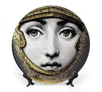 Assiette Lina Cavalieri, Assiette Décorative Murale, Décoration Murale Mysterious Face Plate, Y Compris Support Et Crochet À Ressort Spécial,style-10,10inch