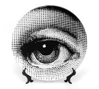 Assiette Lina Cavalieri, Assiette Décorative Murale, Décoration Murale Mysterious Face Plate, Y Compris Support Et Crochet À Ressort Spécial,style-25,8inch