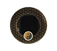 Assiette Lotus Yin Yang noire