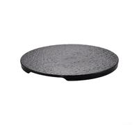 Assiette Mélamine Noire Texturée Effet Pierre - Vaisselle Incassable pour Barbecue et Camping - 25,1 cm(25.1cm)