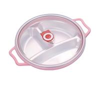 Assiette micro-ondes 1,3 l : vaisselle pour micro-ondes avec couvercle et poignées, saladier rond avec 3 compartiments, couvercle avec ventilation, boîte à déjeuner, passe au micro-ondes et au