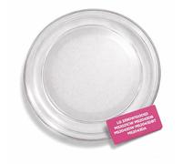 Assiette micro-ondes de 24,5 cm de diamètre | Plateau tournant pour micro-ondes LG 3390W1G005D MS2021CW MS2043DB MS2043DW MS2043DBT MS2043DA | Assiette micro-ondes en verre robuste