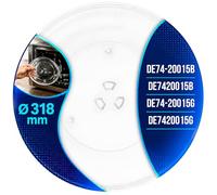 Assiette micro-ondes en verre Ø 318 mm avec code original DE74-20015B DE7420015B DE74-20015G DE7420015G 704706 4055136628 4055194429 MI3804 4820000 00346 9 C00307675 27829 49008503 49016762 9178003569
