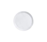 Assiette miniature à surface lisse - Mini plat à dessert - Accessoires pour maison de poupée - Blanc