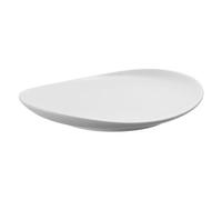Assiette ovale élégante en porcelaine blanche TIME DUKA 28 x 24 cm