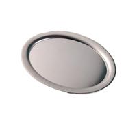 Assiette ovale en acier inoxydable pour la cuisson à la vapeur du poisson (taille L, argenté)