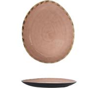 Assiette ovale en porcelaine rose 28 x 24 x 2,3 h cm