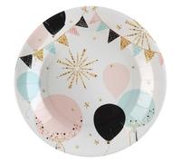 ASSIETTE PAILLETTE MULTI X10
