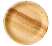Assiette - PAP STAR - pure - Rond - 250 mm - Feuille de palmier - Noir