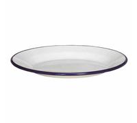 KRÜGER Karl 99/24B Husum Assiette Plate Blanche avec Bord Bleu 24 x 24 x 2,5 cm