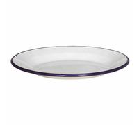 KRÜGER Karl 99/24B Husum Assiette Plate Blanche avec Bord Bleu 24 x 24 x 2,5 cm