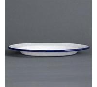 Assiette Plate Acier Émaillé 245 mm x 6 Olympia Gris G