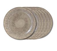 Assiette plate Akaris 27 cm (lot de 6) - - Crème / Ivoire - Grès
