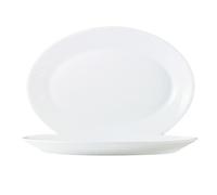 Assiette Arcoroc - 25251 - Hotel Blanc Uni 6 Assiettes Plates Ovale