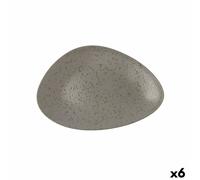 Assiette plate Ariane Oxide Triangle Gris en céramique Ø 29 cm (6 pièces)